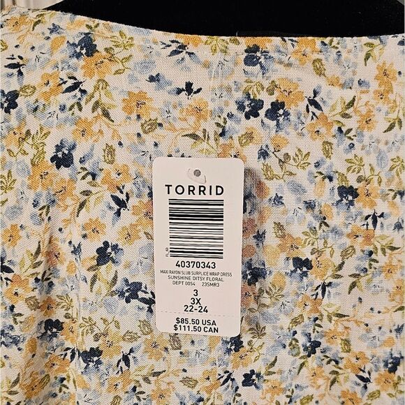 Maxi Rayon Slub Surplice Wrap Dress - Picture 7 of 9